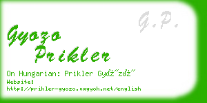 gyozo prikler business card